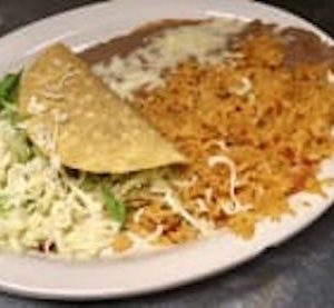 B. One Beef Taco, Rice and Beans(Children’s Menu)