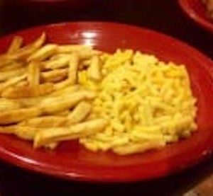 G. Macaroni and Cheese with Fries (Children’s Menu)